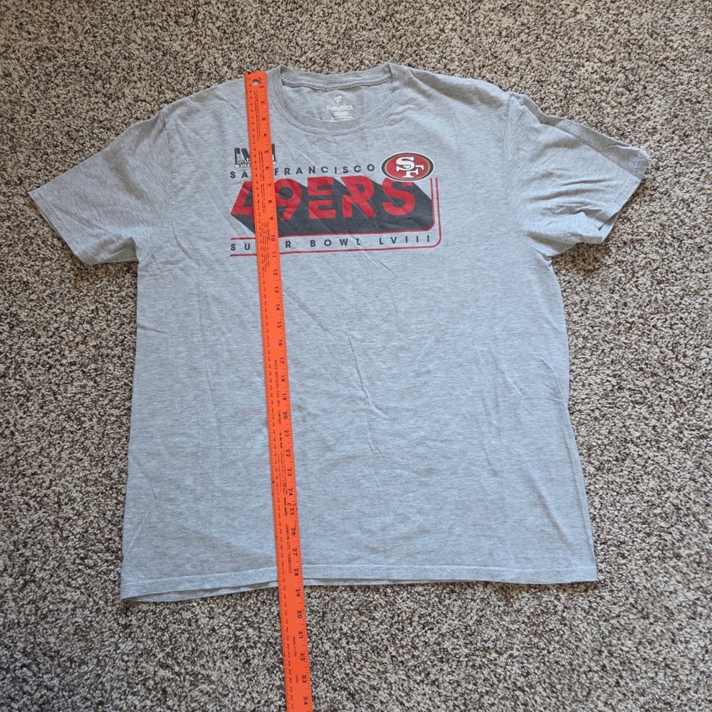 Fanatics San Francisco 49ers Super Bowl LVIII Roster T-Shirt Mens XL Gray NFL - Picture 3 of 9